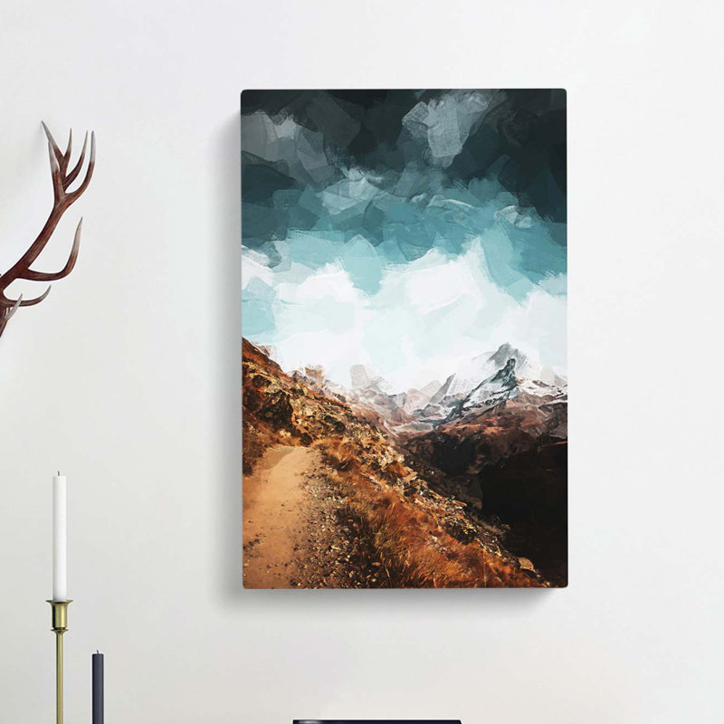Matterhorn Mountain Switzerland Abstract Art - Wrapped Canvas, 50cm H x 35cm W x 3cm D
