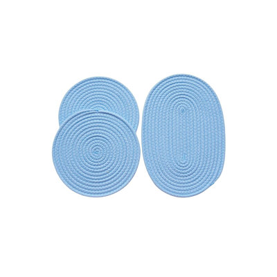 Cotton rope placemat Woven Round Placemats Thermal Insulation Durables Table Insulation Coasterss Coasterss 3pcs