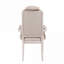 Ensemble de 2 fauteuils rembourrés en tissu capitonné champagne
