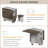 Folding Dining Table With 4 Chairs, 5 Pieces Extendable Table Set