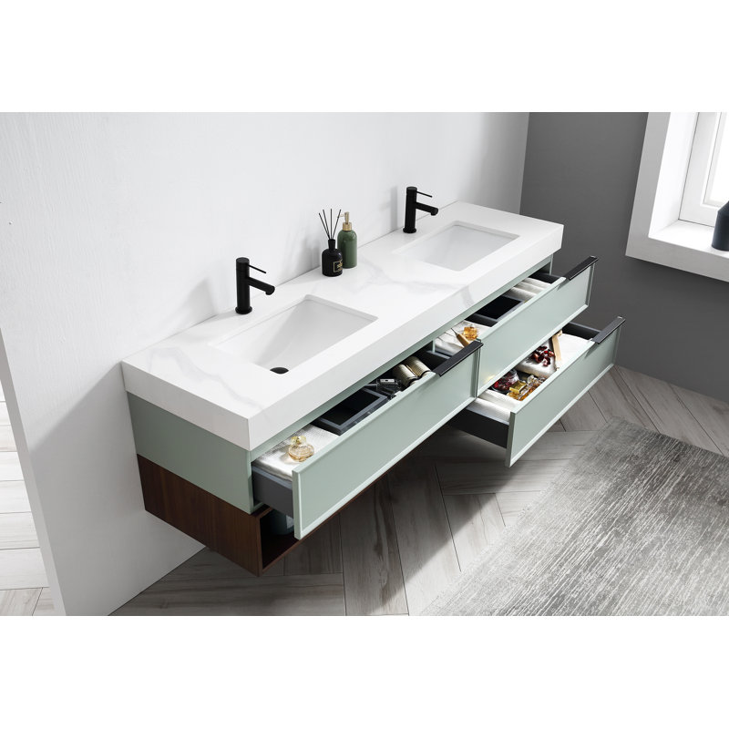 Marfa 72" W Double Wall-Mounted Vanity