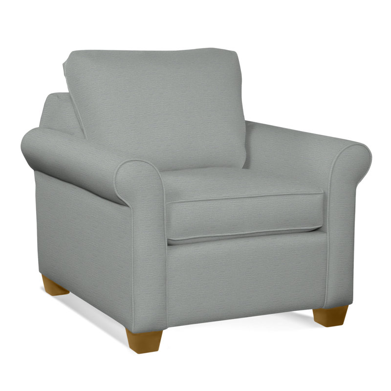 Park Lane Upholstered Armchair, Havana Finish, Basic Beige, 0317-85