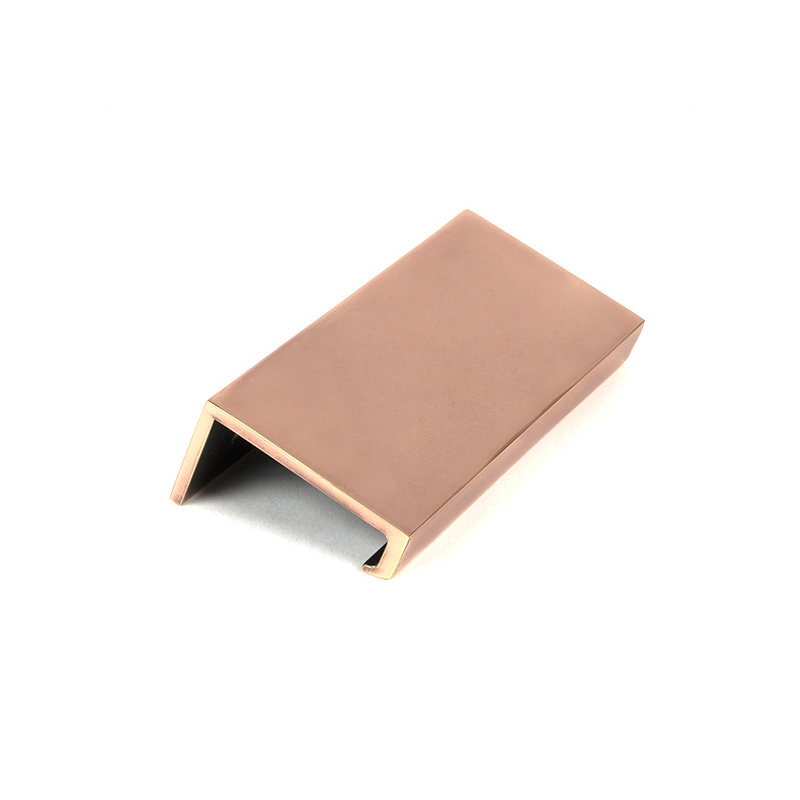 Plain Finger Pull, Polished Bronze, 1.2"