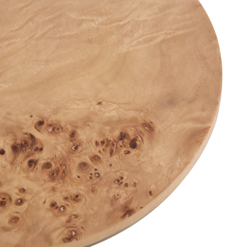 Xyler Burlwood and Metal Round Drink Table