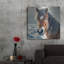  'Snowy Horse Portrait' by Rey Klimt Metal Wall Art, 36" x 36"