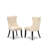 Linen white Solid Wood Top - Rectangular Upholstered Dining Room Set with Butterfly Leaf-1627511065-1627511067