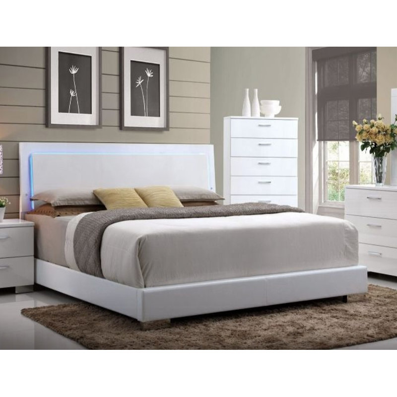 Lit standard en cuir Lorimar, King