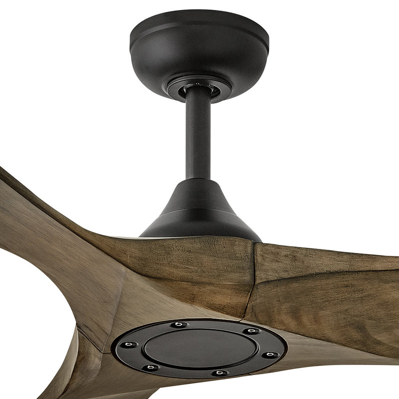 SWELL FLUSH ILLUMINATED 56" Integrated LED Smart Fan with HIRO Remote, Dark Brown