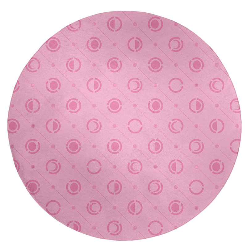 Chenille Geometric Indoor Rug, Round 5'
