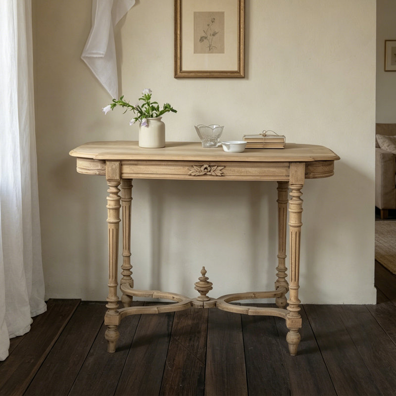Rustic Carved Console Table