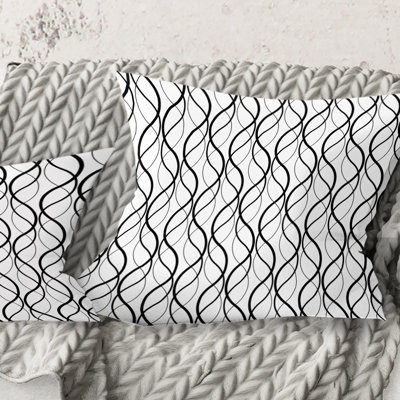 Coussin décoratif rétro à motif géométrique abstrait X