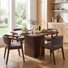 Arden 4-Person Mid-Century Modern Dining Set with MDF Table and Boucle Upholstered Armchairs