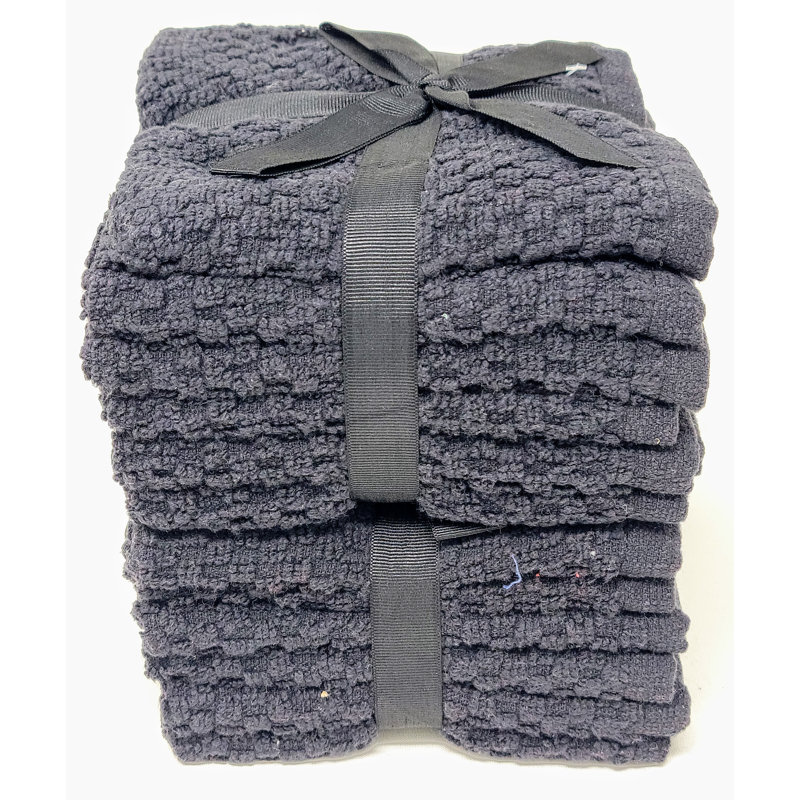 Withernsea Cotton Washcloth, Black