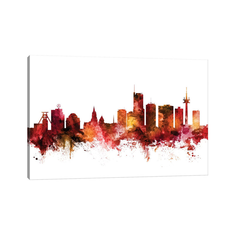 Essen, Germany Skyline by Michael Tompsett - Wrapped Canvas Gallery-Wrapped Canvas Giclée, 152.5 cm H x 101.5 cm W