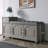 Gray Upholstered Shoe Storage Bench