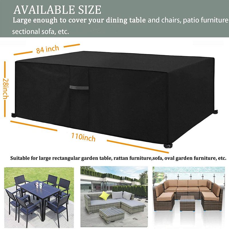 Outdoor Cover, 28" H x 110" W x 84" D