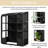 Outdoor 78-Inch Wooden Walk-In Greenhouse Cold Frame With 4 Independent Skylights And 2 Folding Middle Shelves,Anti-Fall Protection,Easy To Assembly-128504194