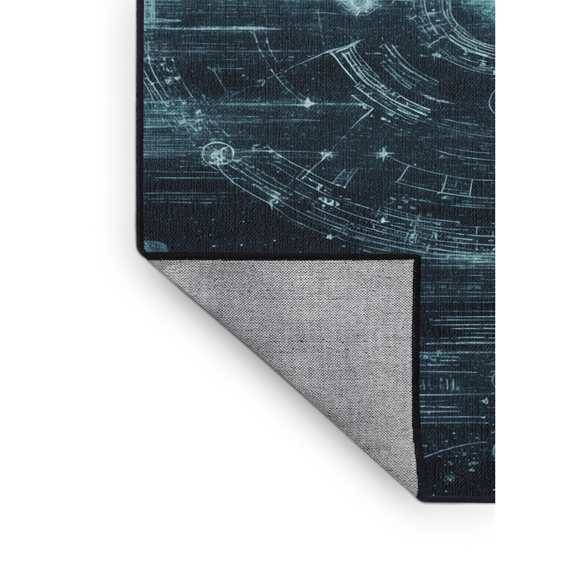 Tapis gris lavable à la machine, Rectangulaire 2 pi x 3 pi
