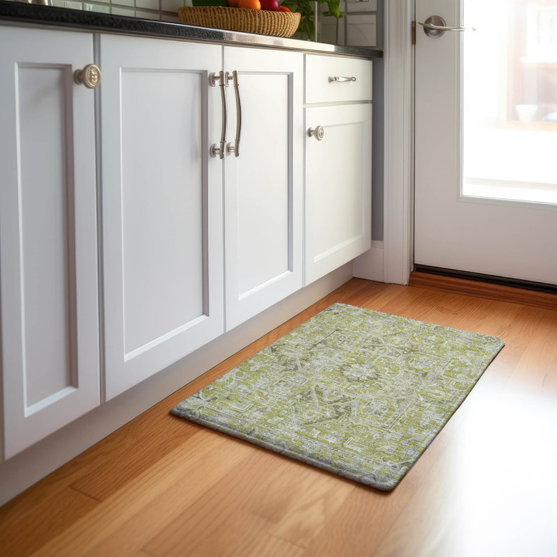 Tapis aloès Cerrito AMF570 lavable à la machine de qualité supérieure, Rectangle 1 pi 8 po x 2 pi 6 po
