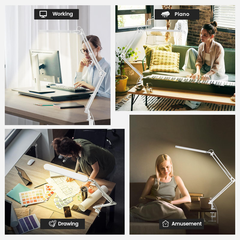 Cesaltina USB Desk Lamp, White