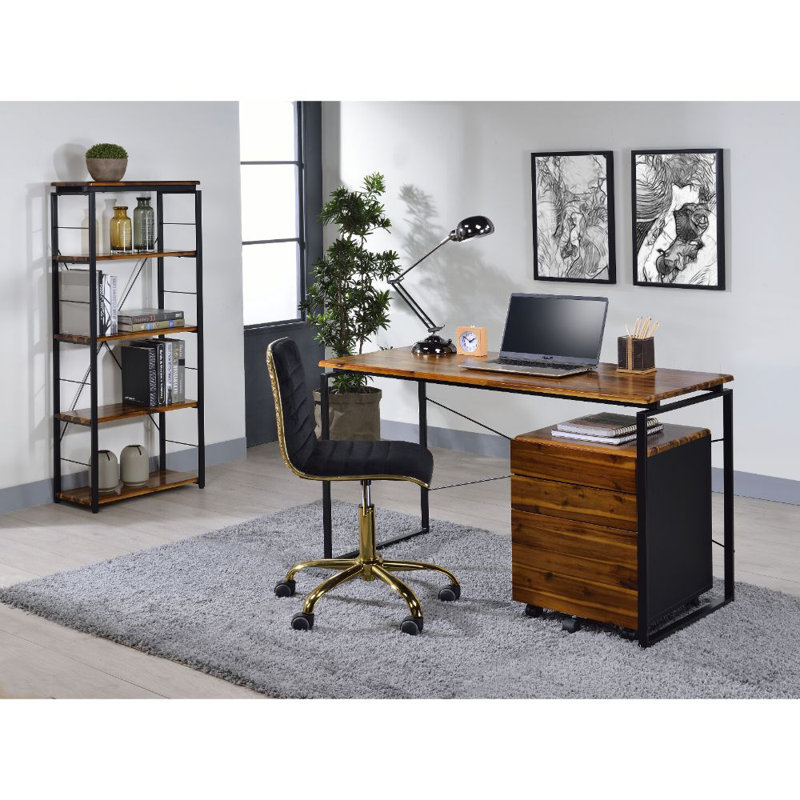 Rotem Desk, Oak/Black