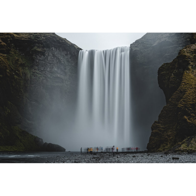 Skogafoss Waterfall by Nirian - Wrapped Canvas Print, 81cm H x 122cm W x 3.8cm D