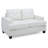 Charming Transitional Loveseat In White