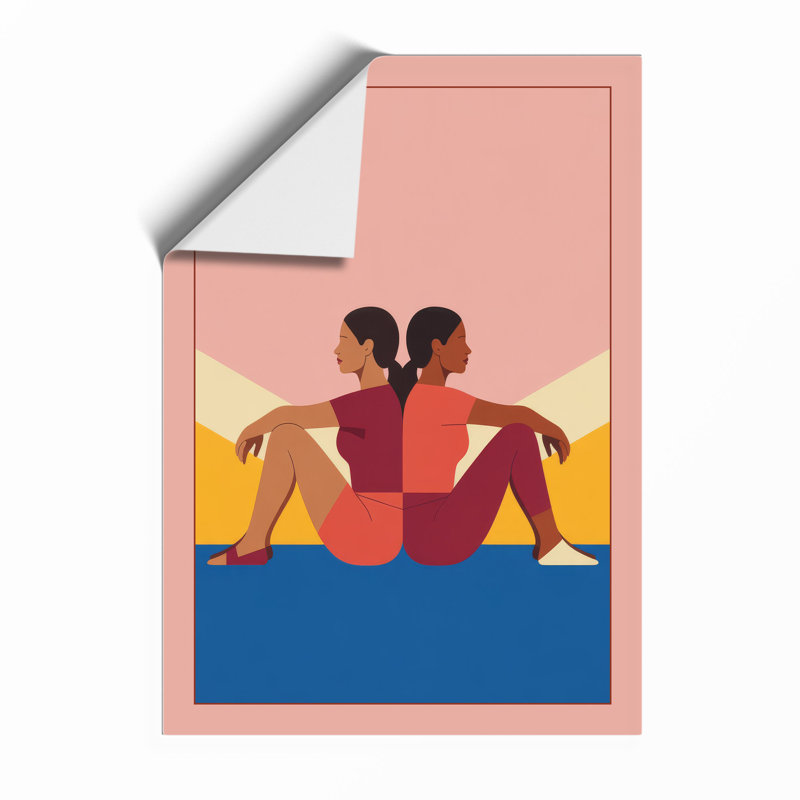 Back to Back Modern - Framed Print, A4 - 29.7 x 21.0 cm, Unframed