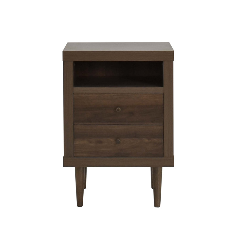 2-DRAWER NIGHTSTAND, Walnut