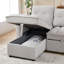 Canapé inclinable avec lit escamotable, chargement USB et tiroirs de rangement-914112042