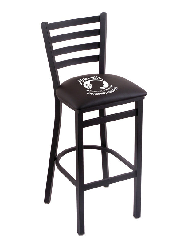 US Armed Forces Bar Stool, POW/MIA, Counter Stool (25" Seat Height)