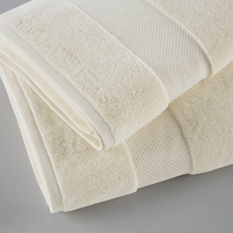 2 PCS 100% Cotton Bath Sheet Set, Bath Sheets - 2 Pack, Natural