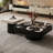 Black,White Genuine Marble Rectangular Coffee Table Sets