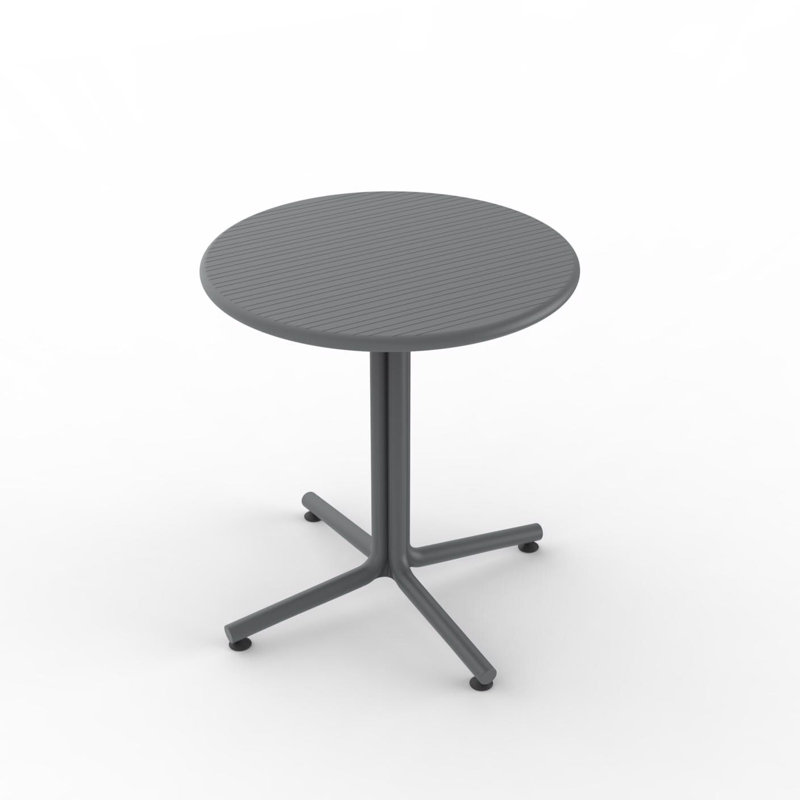Bini Round Outdoor Dining Table , 27.56 " W 27.56 " D, Dark Gray
