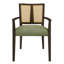 Ensemble de 2 chaises de salle à manger (brun foncé et vert)-1958377384-1958377386