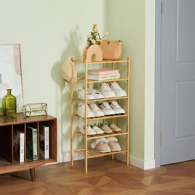 10 Pair Shoe Rack, Natural