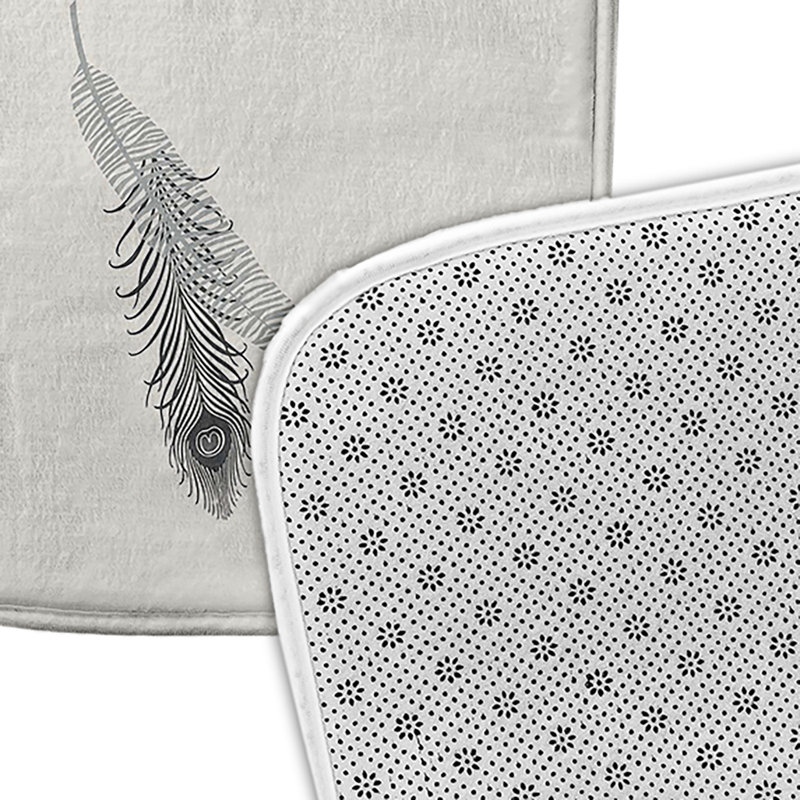 Tapis de bain GGG, L 21 po x L 34 po, Gris