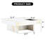Table basse blanche contemporaine, 31,4 po x 31,4 po x 12 po, en marbre