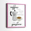«Coffee is the Response» - Impression encadrée de qualité supérieure - Prêt à accrocher - Aucun clou requis - Aucun clou requis-226147530-226147569