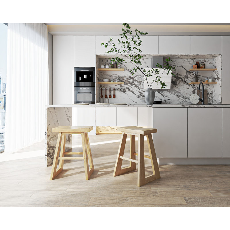 Solid Wood Counter Stool, Natural
