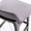 Modern Upholstered Counter Stool With Walnut Base