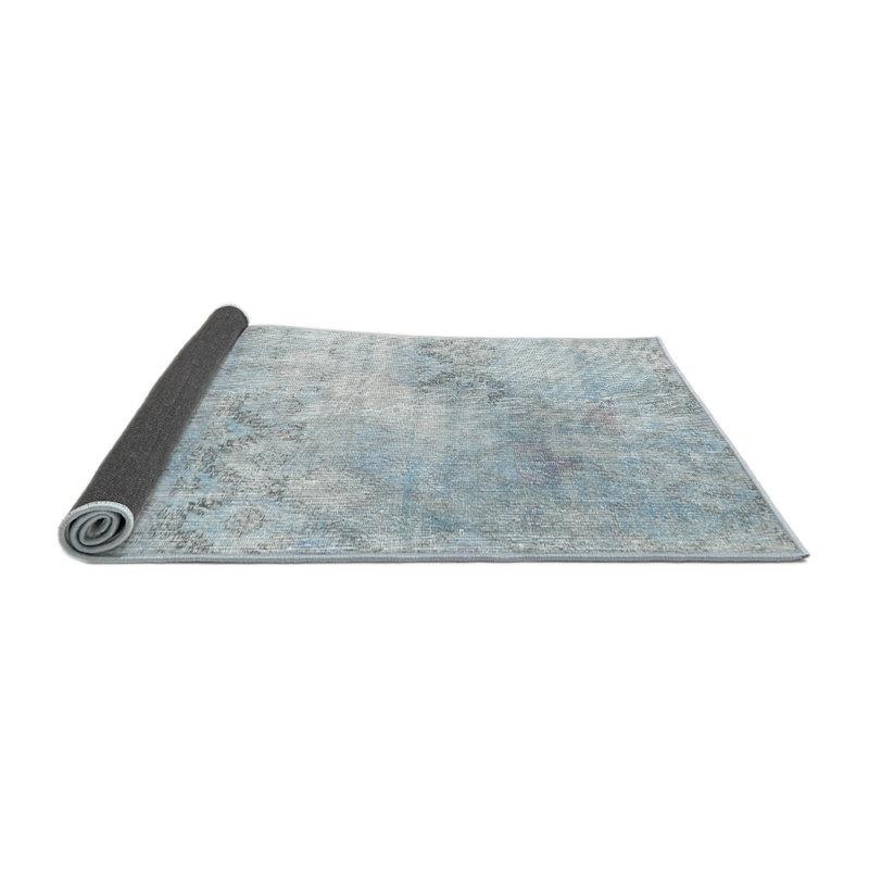 Tapis oriental bleu / gris, Rond 7 pi