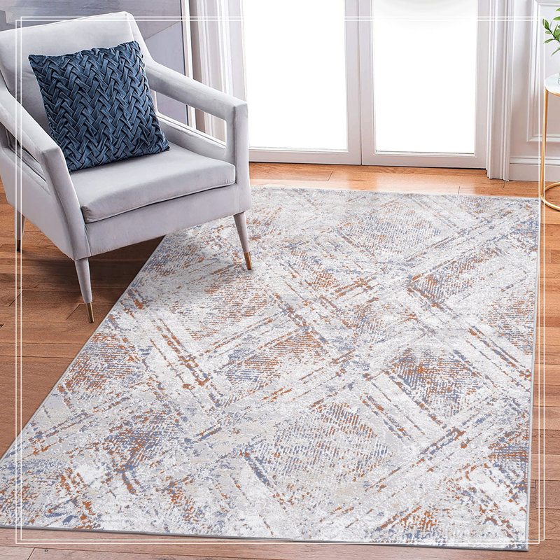Beige /Geometric Non-Shedding Living Room Bedroom Dining Home Office Stylish And Stain Resistant Area Rug