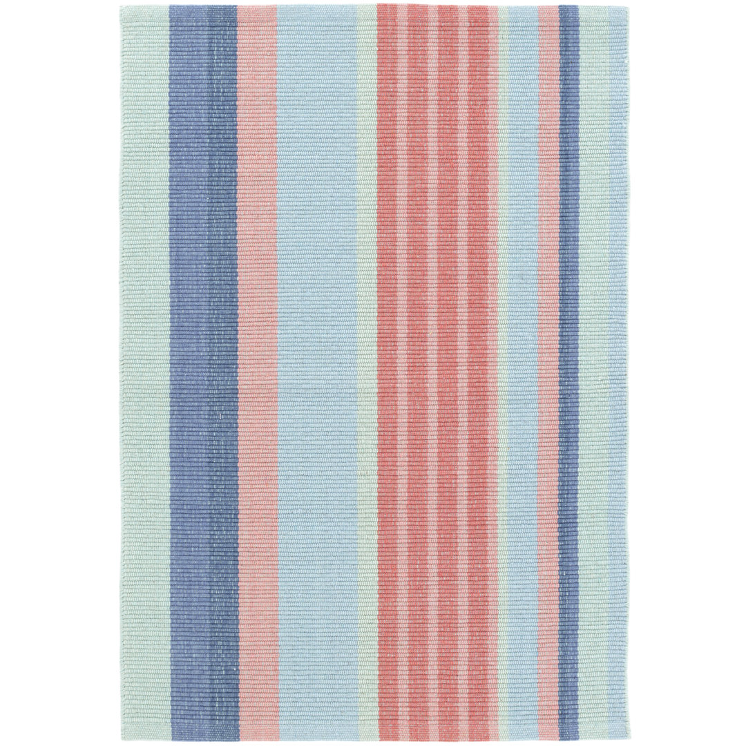 Aruba Stripe Handwoven Cotton Rug Dash and Albert Rugs Rug 