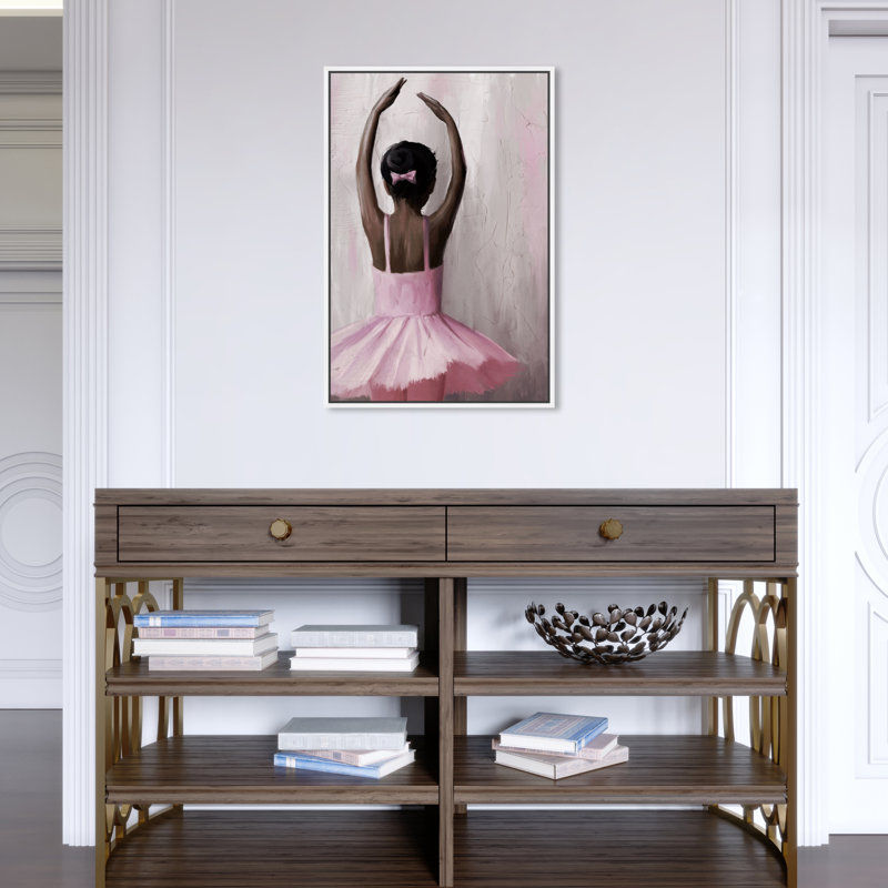 Apprendre le ballet - Impression sur toile, H 24 po x l 16 po, Cadre blanc