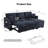 Clitheroe 81" Convertible L-Shaped Pull-out Sofa Bed, Sleeper Sectional Couch Build-in USB Port with Reversible Storage Chaise-1834641148