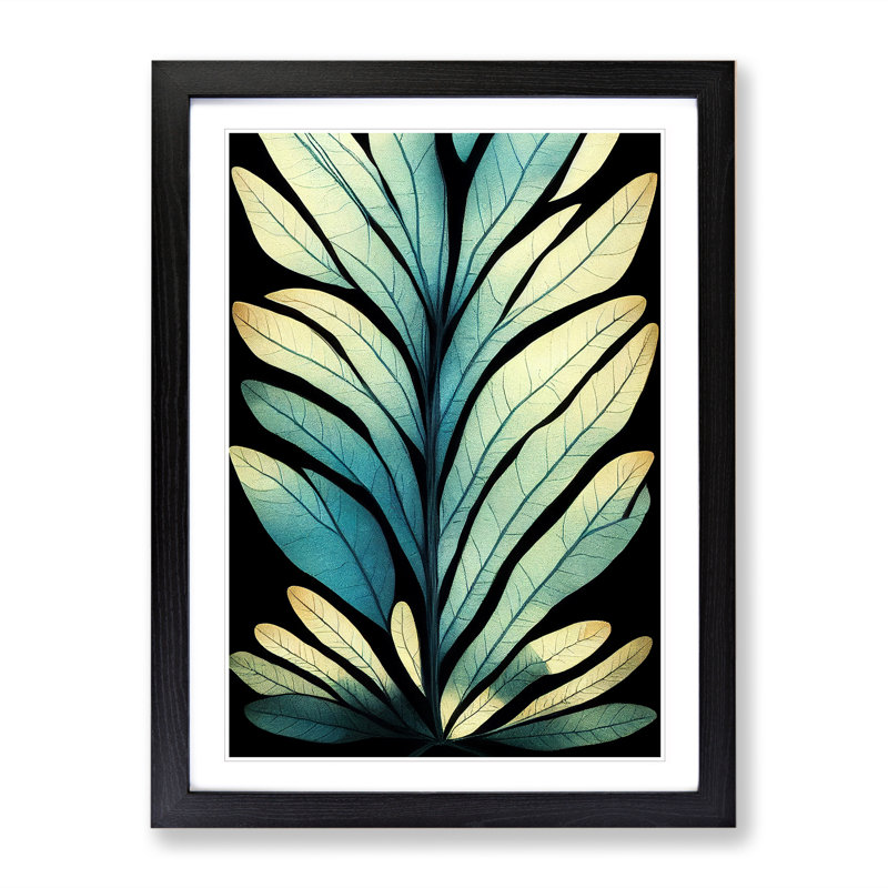 XV1022-4513X The Dynamic Leaf - Single Picture Frame Print, Black Framed, 46cm H x 34cm W x 2cm D