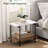 Faux Marble Top End Table-1830939429