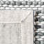 Tapis gris clair / blanc en laine tissé à plat Perry-1785899381