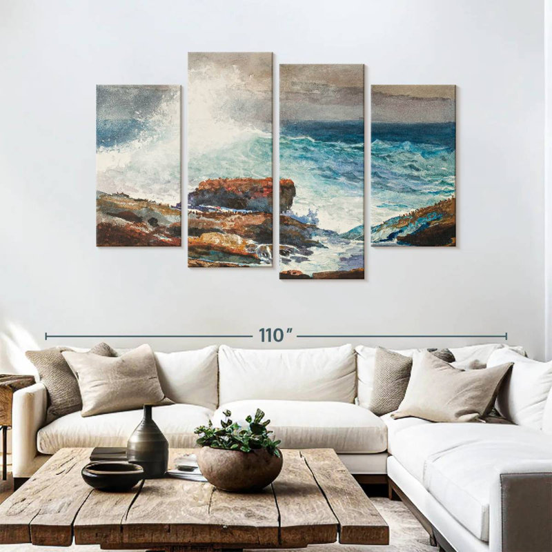 Gillard, marée entrante, Scarboro, Maine, H 54 po x l 84 po